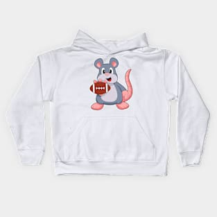 Mouse Football Sports Kids Hoodie